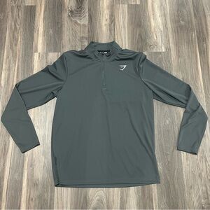 Gymshark grey quarterzip sweatshirt